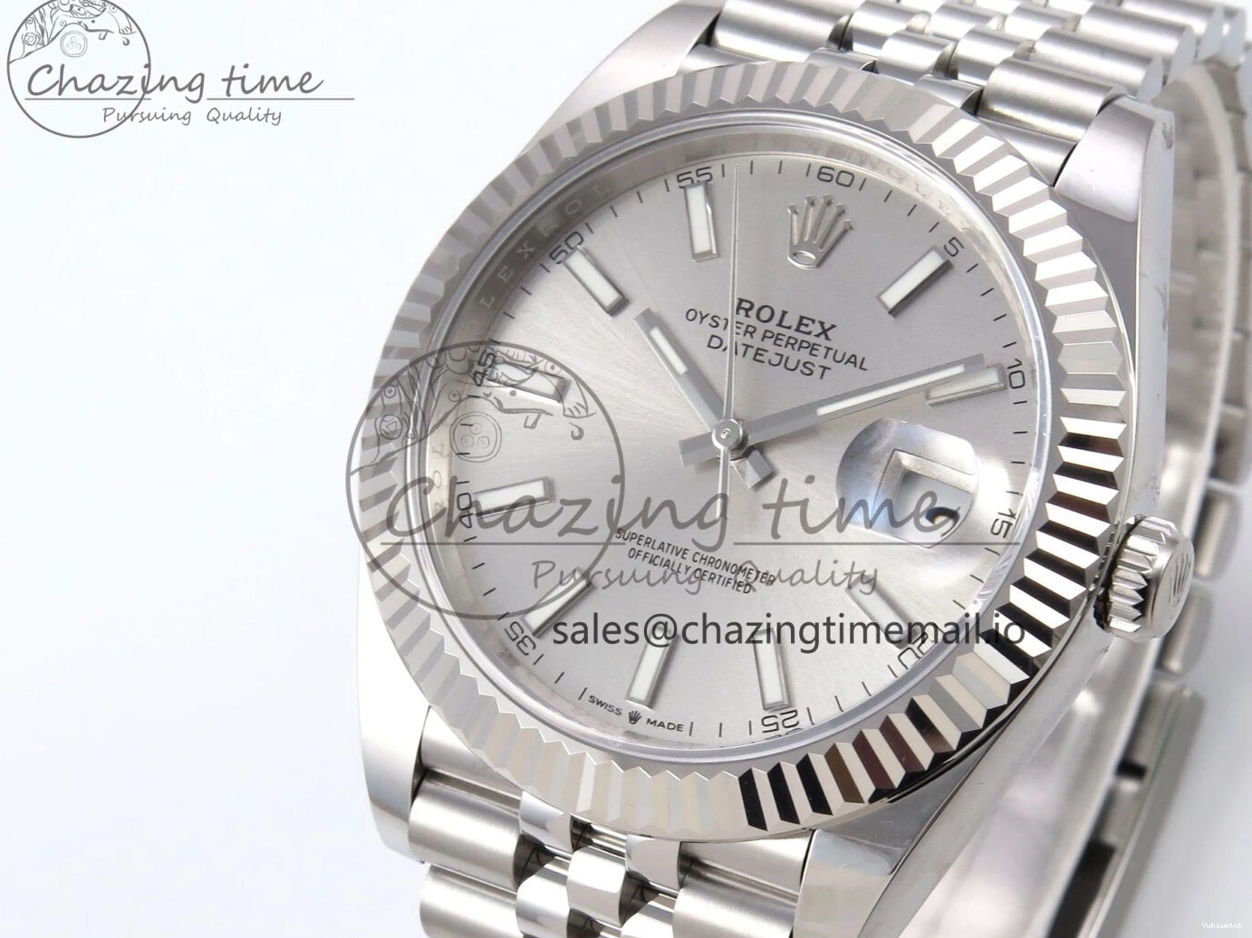 Best White 41 EWEF 126334 Jubilee Edition Dial DateJust A3235 on Bracelet Silver 1224